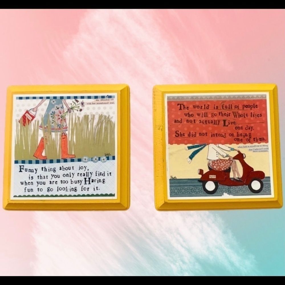 *SALE* Adorable Wall Art Curly Girl Design Pair